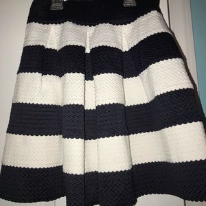 Navy Blue and White stripped skirt
